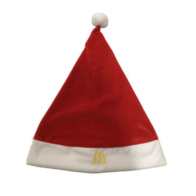 velluto rosso 15.75in Santa And White Christmas Hat di 0.4M con il logo di McDonald