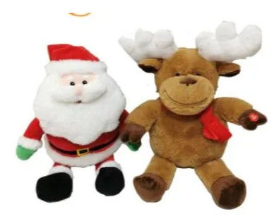Incandescenza di 30CM sulla peluche Santa del regalo di Natale e sulla renna per il gioco dei bambini 3+