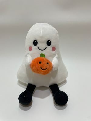 7 pezzi assortiti di peluche a forma di fantasma con zucca, simpatici animali di peluche a forma di cibo per bambini e decorazioni per la casa