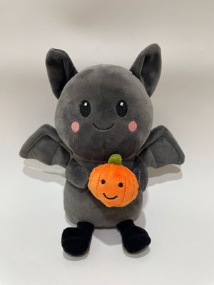7 pezzi assortiti di pipistrelli con peluche a forma di zucca, simpatici animali di peluche a forma di cibo per bambini e decorazioni per la casa