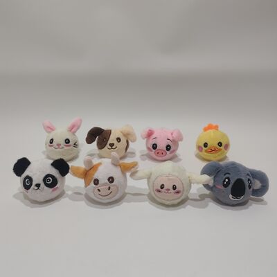 Vivace collezione di 8 palline rimbalzanti a tema animali della fattoria per il gioco