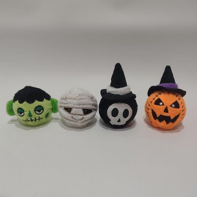 Set di 4 palline rimbalzanti colorate per Halloween per il gioco dei bambini
