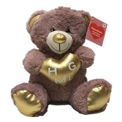 Petto molle eccellente di Teddy Bear With Heart On dei giocattoli della peluche di giorno di biglietti di S. Valentino di 0.25M 9.84in