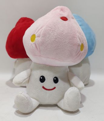 Tre dischi a colori di funghi in movimento sinistra e destra giocattolo elettrico di peluche dolce bambola di comfort