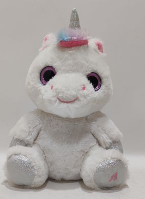 Occhi grossi, impressione incisa, canto, occhi sinistri e destri, luci di unicorno, giocattolo elettrico di peluche.