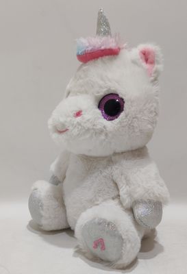 Occhi grossi, impressione incisa, canto, occhi sinistri e destri, luci di unicorno, giocattolo elettrico di peluche.