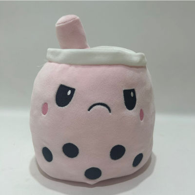 Logo personalizzato doppio lato colore reversibile tazza di tè latte giocattolo di peluche