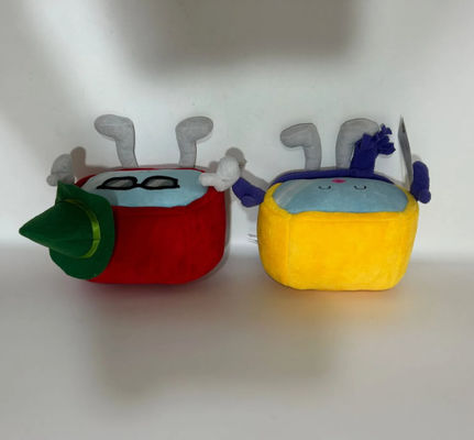 Personalizzabile 14cm Cable Car Rosso E Giallo Mascotte Bambole Plush