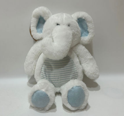 Fabbrica all'ingrosso può personalizzare giocattoli di peluche per piccoli elefanti con carta a sonagli