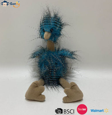 OEM Fabbrica all'ingrosso Custom Blu Peacock pelusa struzzo giocattoli di peluche regalo animale farcito