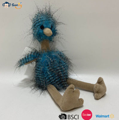 OEM Fabbrica all'ingrosso Custom Blu Peacock pelusa struzzo giocattoli di peluche regalo animale farcito