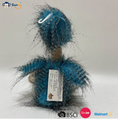 OEM Fabbrica all'ingrosso Custom Blu Peacock pelusa struzzo giocattoli di peluche regalo animale farcito