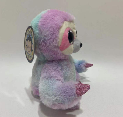 Registrazione del logo personalizzato e ripetizione Sinistra e destra Movimento viola rosa cravatta colorata giocattolo di peluche lento