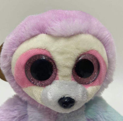 Registrazione del logo personalizzato e ripetizione Sinistra e destra Movimento viola rosa cravatta colorata giocattolo di peluche lento