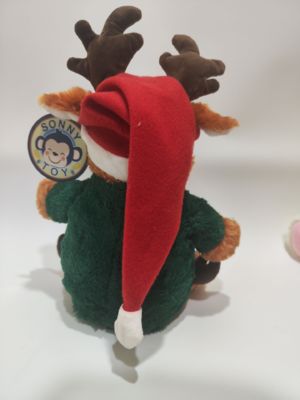 Bambini regalo di Natale Cervo divertente con piede tremante e canto giocattolo di peluche giocattolo elettronico