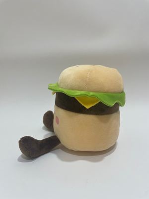 7 pcs assorted burger giocattoli di peluche, carini animali ripieni di cibo per bambini e decorazioni domestiche