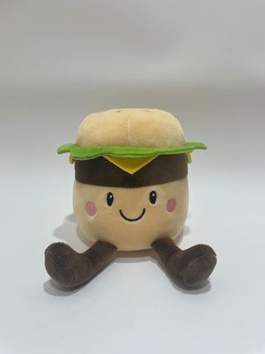 7 pcs assorted burger giocattoli di peluche, carini animali ripieni di cibo per bambini e decorazioni domestiche
