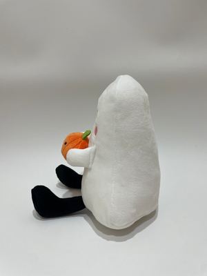 7 pezzi assortiti di peluche a forma di fantasma con zucca, simpatici animali di peluche a forma di cibo per bambini e decorazioni per la casa