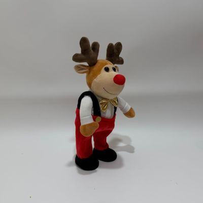 Babbo Natale e renne di Natale che cantano e ballano