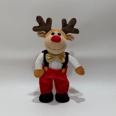 Babbo Natale e renne di Natale che cantano e ballano