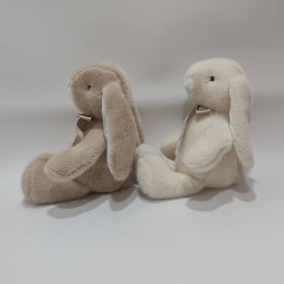 2 Assorted Sitting Lop-Ear Rabbit Plush Toys Soft & Cute Stuffed Bunny per bambino