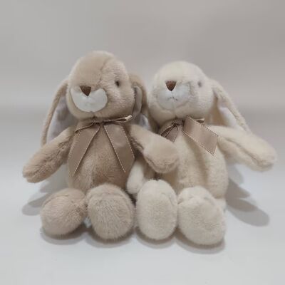 2 Assorted Sitting Lop-Ear Rabbit Plush Toys Soft & Cute Stuffed Bunny per bambino