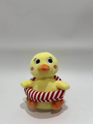 Registrazione e ripetizione di movimento a sinistra e a destra dell' anatra con un anello di nuoto