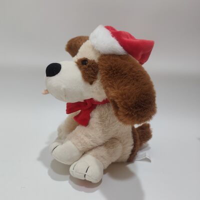 Cane di Natale musicale con le orecchie in movimento