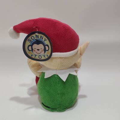 Peekaboo Elf con musica e braccia in movimento