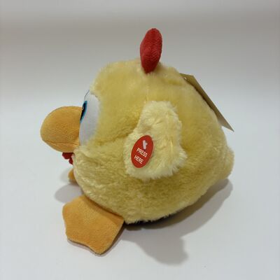Buffo pollo che balla in cerchio giocattolo di peluche con musica