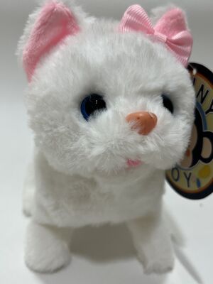 Peluche elettronico personalizzato a forma di gatto carino e camminante