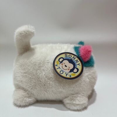 Blinking Purring Pluffy Cat Plush Toy Cute Meowing Interattivo Gattino Rosa Teal Long Hair Stress Relief Companion