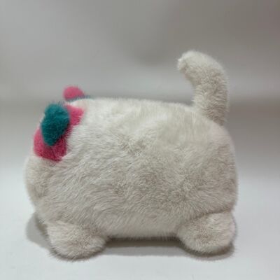 Blinking Purring Pluffy Cat Plush Toy Cute Meowing Interattivo Gattino Rosa Teal Long Hair Stress Relief Companion