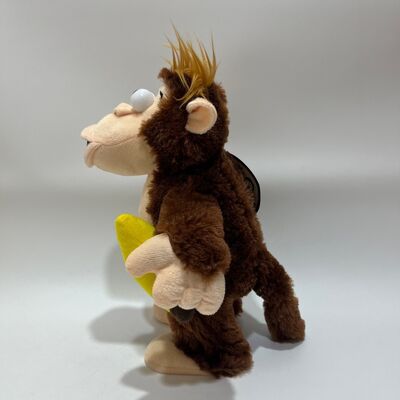 Peluche interattivo di scimmia che ruba banane, bambola gorilla con reazione emotiva, regalo divertente e originale