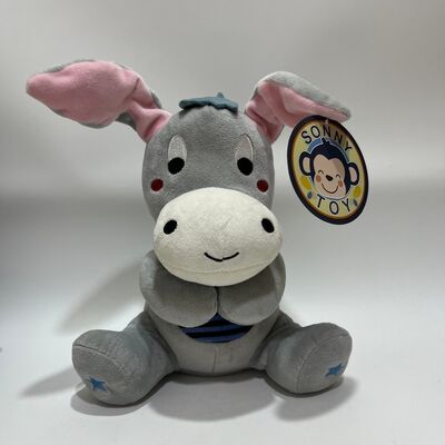 Interattivo Peek-a-Boo Asino giocattolo di peluche con voce e funzione musicale