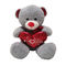 cuore bianco di Teddy Bear Holding A dei giocattoli della peluche di giorno di biglietti di S. Valentino di 10.24in 26cm ipoallergenico