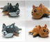 Cotone Cat Dog Educational Plush Toys reversibile dei pp 12cm con di Music Box