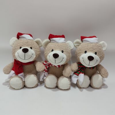 3 Assortiment di orsi di peluche di Natale Soft Holiday Teddy Bear Gift Set