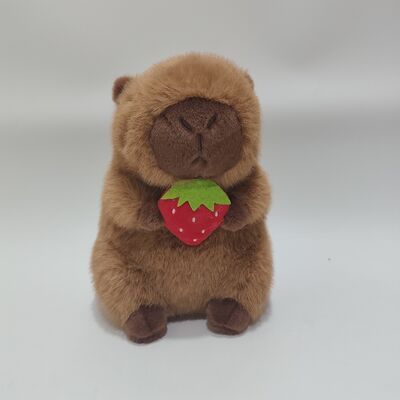 Interattivo per l'alimentazione del capibaro giocattolo di peluche con effetto frutta e suono