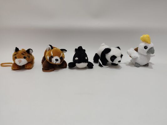Set da 5 simpatici e interattivi peluche da spalla magnetici, collezione di animali
