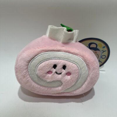 Strawberry Swiss Roll Plush Cute Pink Cream Roll Pillow Dolce Dessert Ripieno
